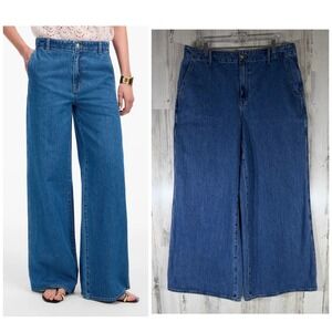 Madewell Women's Blue Flare & Wide Leg Jeans